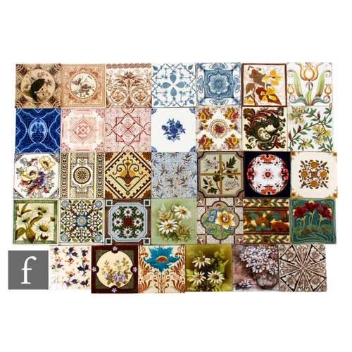 578 - A quantity of 19th Century 6 inch dust pressed tiles from various makers to include Mintons, Minton ... 