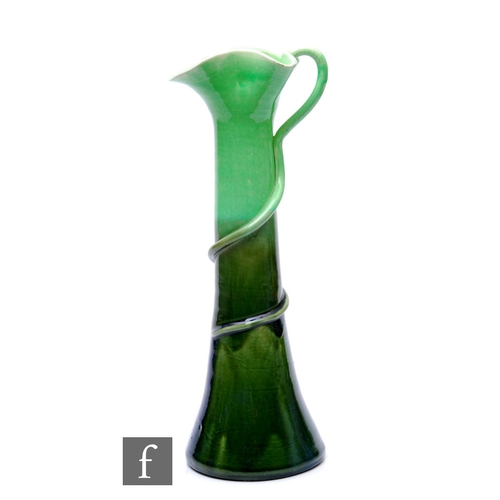 235 - A large late 19th Century J R Maly & Co ewer in the manner of Dr Christopher Dresser, the tall t... 