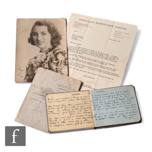 290 - A signed black and white photograph of Vera Lynn as a young woman, with a letter to Mrs Chance dated... 