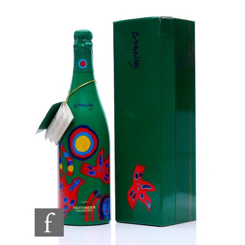 522 - A bottle of Taittinger Collection 1990 champagne, bottle designed by Cornelius William Beverloo, aka... 