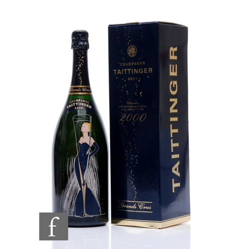 527 - A magnum of limited edition 2000 Taittinger Prélude Grands Crus Brut Cuvee, 1500cl.PLEASE VIEW CONDI... 