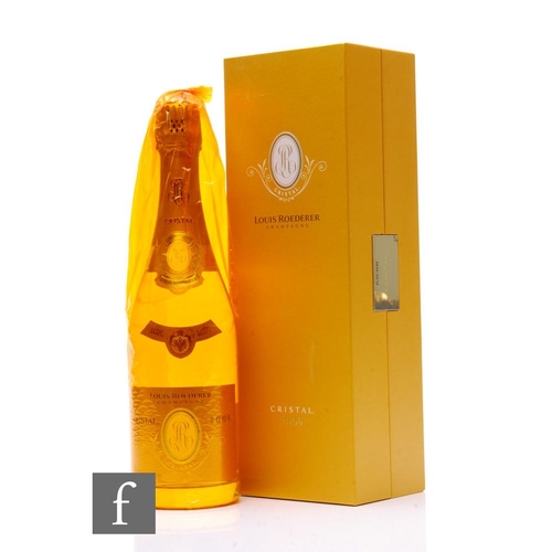 531 - A bottle of 2009 Louis Roederer Cristal champagne, boxed and with unopened cellophane and booklet, 7... 