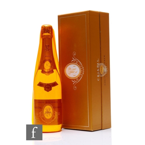 532 - A bottle of 2004 Louis Roederer Cristal champagne, boxed and with unopened cellophane, 75cl.PLEASE V... 