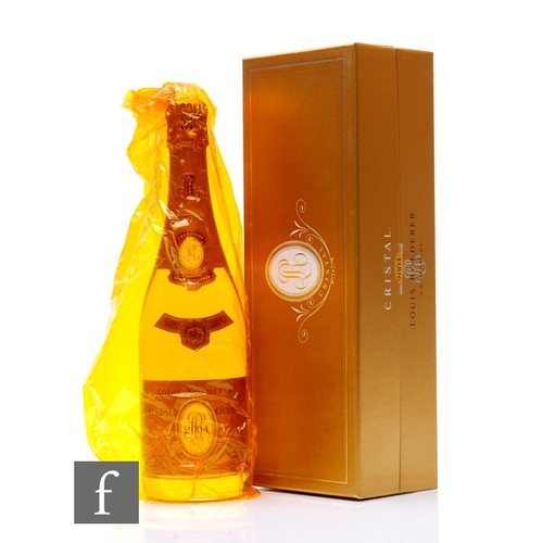 534 - A bottle of 2004 Louis Roederer Cristal champagne, boxed and with unopened cellophane, 75cl.PLEASE V... 