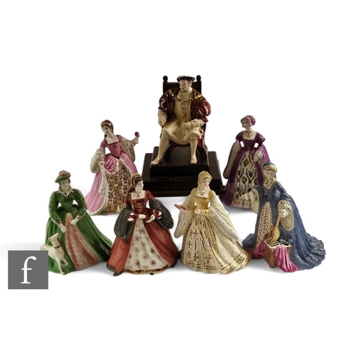 140 - A Wedgwood Henry VIII figure, limited edition 522/4500, together with 'The Wives of King Henry VIII ... 