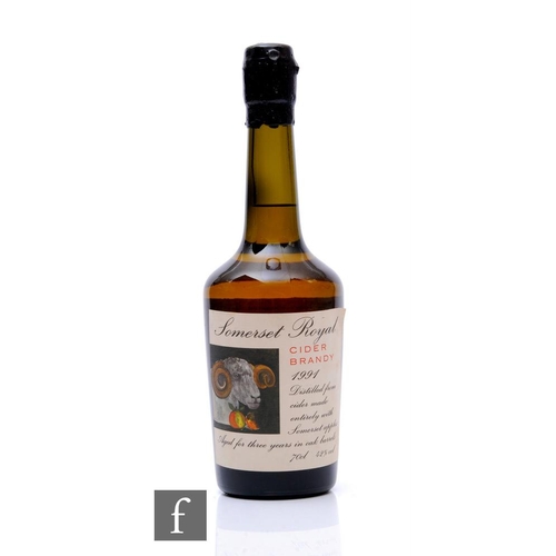 543 - A bottle of 1991 Somerset Royal Cider Brandy, label designed by Elizabeth Frink, 70cl.PLEASE VIEW CO... 