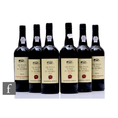 544 - Six bottles of Quinta Vale D. Maria port, to include two bottles of 2014 late bottled port and four ... 