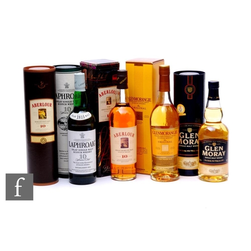 583 - A collection of Scottish single malt whiskies, all with original tubes/boxes, to include Aberlour 10... 