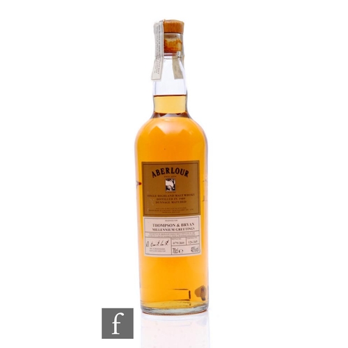 589 - A bottle of Aberlour 1989 Dunnage Matured Millennium single Highland malt scotch whisky, limited edi... 