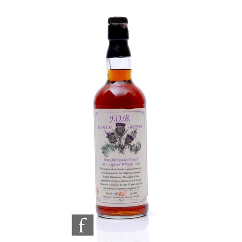 599 - A bottle of Fine Old Bonded (F.O.B) Speyside Scotch Liqueur Whisky, label numbered 85 of 480, 75cl, ... 