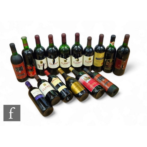 624 - A collection of sixteen bottles of red French and Spanish drinking wine. (16)PLEASE VIEW CONDITION R... 