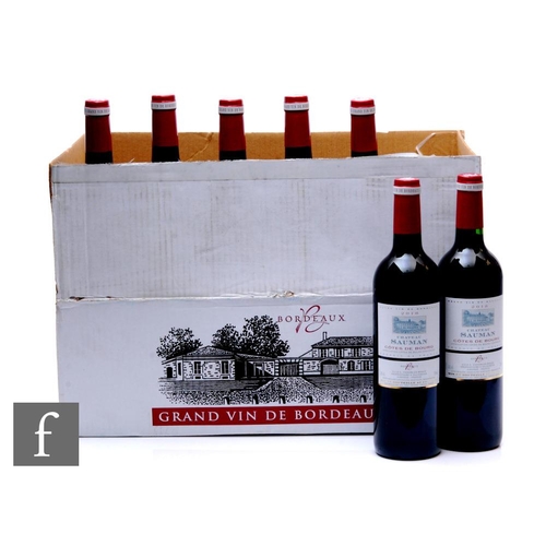 628 - Twelve bottles of 2018 Chateau Sauman Cotes de Bourg, Bordeux, France, red. (12)PLEASE VIEW CONDITIO... 