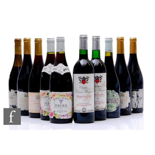 643 - Ten bottles of French red wine to include three bottles of 1998 Georges Duboeuf Fleurie, Beaujolais,... 