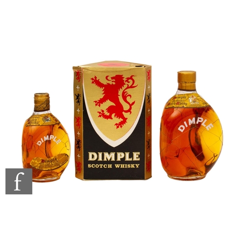 601 - Two bottles of 1950s/60s, Haig's Dimple blended Scotch whisky, a half bottle sealed with a spring ca... 