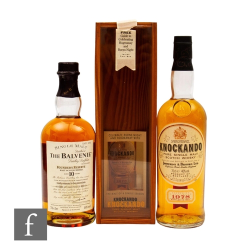 602 - Two bottles of Scottish single malt whisky to include a bottle of The Balvenie Founder's Reserve sin... 