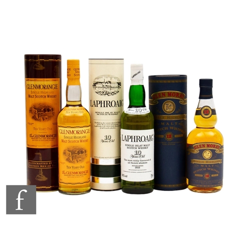 608 - Three bottles of Scottish single malt whisky, 1990s/early 2000s bottling, to include Glenmorangie 10... 