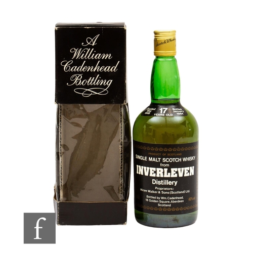 610 - A bottle of Interleven single malt whisky, 17 years aged, 1980s bottling, William Cadenhead bottling... 