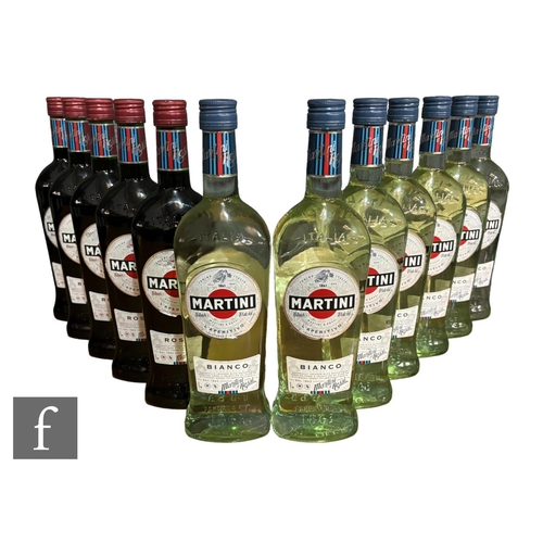 578 - Twelve 75cl bottles of Martini, to include five bottles of Martini Rosso and seven bottles of Martin... 