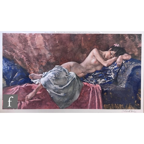 514 - AFTER SIR WILLIAM RUSSELL FLINT (1880-1969) - 'Reclining Nude 2', photographic reproduction print, s... 