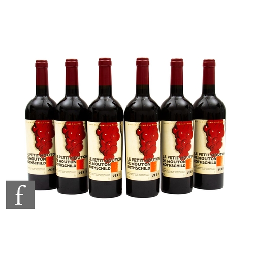 649 - Six bottles of 2009 Le Petit Mouton de Mouton Rothschild, France, Bordeaux, Pauillac. (6)PLEASE VIEW... 