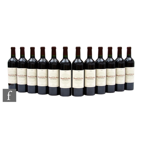 656 - Twelve bottles of 2009 Château Ormes de Pez, St Estèphe, Bordeaux, France. (12)PLEASE VIEW CONDITION... 