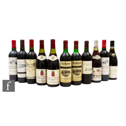 665 - Eleven bottles of French red wines, to include two bottles of 1985 Domaine de la Chartreuse Chateaun... 