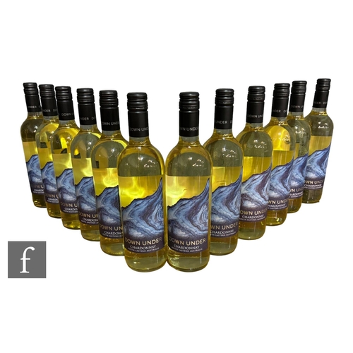 694 - Twelve bottles of 2023 Down Under Chardonnay, Australia, white. PLEASE VIEW CONDITION REPORT... 