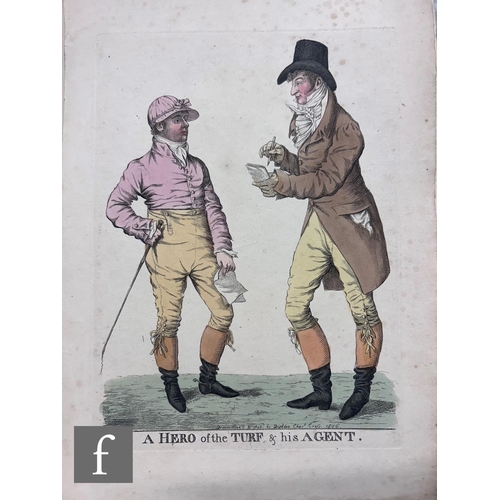 442 - AFTER RICHARD DIGHTON - 'A Hero of Turf and his Agent', hand coloured engraving, published 1806, unf... 