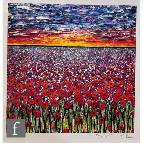 506 - SCARLETT RAVEN AND MARC MAROT (CONTEMPORARY) - 'The Dugout', giclee print, signed in pencil by both ... 