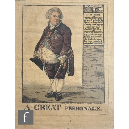 509 - ROBERT DIGHTON (1751-1814) - 'A great personage' (Friedrich I, King of Württemberg), hand coloured e... 