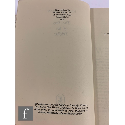 413 - Wyndham, John - 'The Day of the Triffids', published by Michael Joseph Ltd, London, 1951, first edit... 