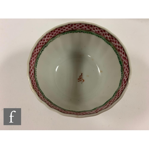 34 - A matched collection of 18th Century Chinese teabowls and saucers, to include four saucers and four ... 