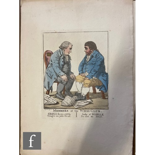 442 - AFTER RICHARD DIGHTON - 'A Hero of Turf and his Agent', hand coloured engraving, published 1806, unf... 