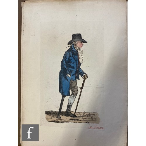 442 - AFTER RICHARD DIGHTON - 'A Hero of Turf and his Agent', hand coloured engraving, published 1806, unf... 