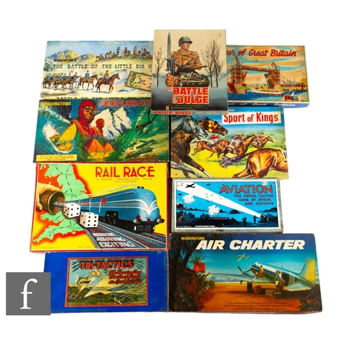 1089 - A collection of vintage board games, to include Spear's Rail Race, HP Gibson Tri-tactics, HP Gibson ... 