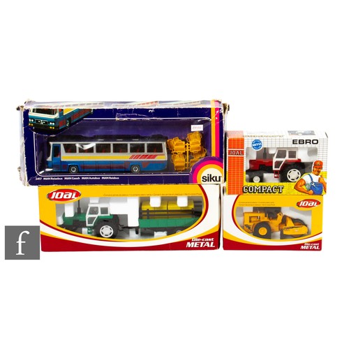 387 - Three Joal diecast models, to include Ebro 6100 Tractor Ref 251, with Trailer and Steam Roller Ref. ... 