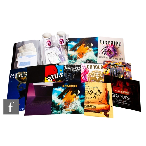 6 - A collection of Erasure memorabilia, to include an assorted collection of tour programmes from 1989-... 