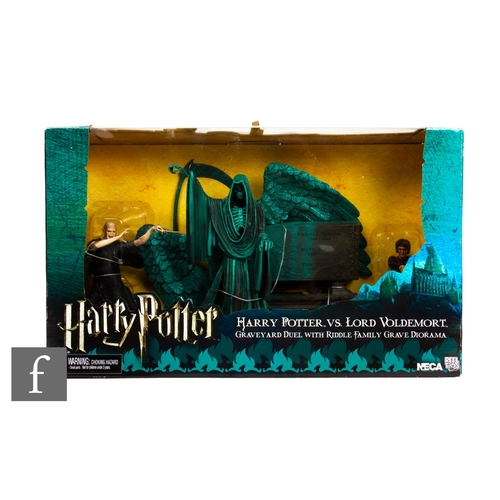 242 - A NECA/Reel Toys Harry Potter vs Lord Voldemort Graveyard Duel with Riddle Family Grave Diorama, box... 