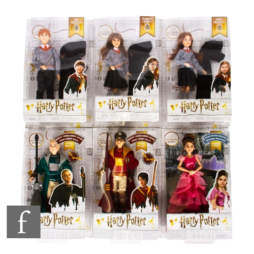 246 - Six Mattel Harry Potter dolls, comprising Hermione Granger in Yule Ball outfit, Harry Potter in Quid... 