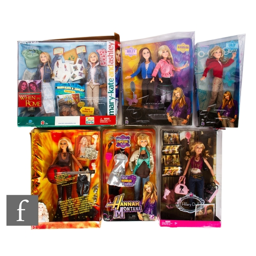 252 - A collection of Mattel music and television related dolls, comprising Hanna Montana Lilly Truscott, ... 