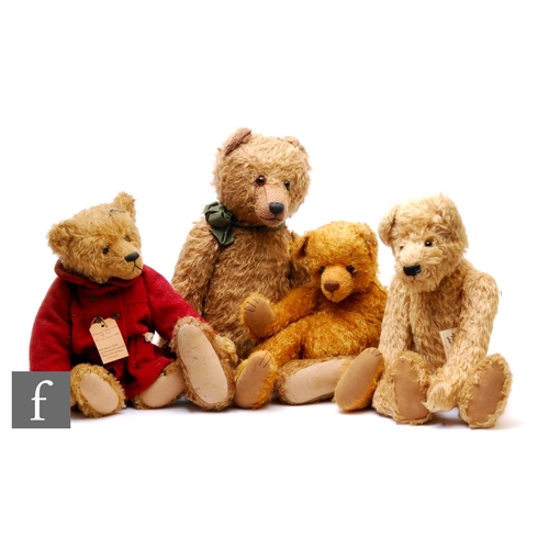 297 - A collection of artist designed teddy bears to include Lily Bear Boris, height 70cm, and three other... 