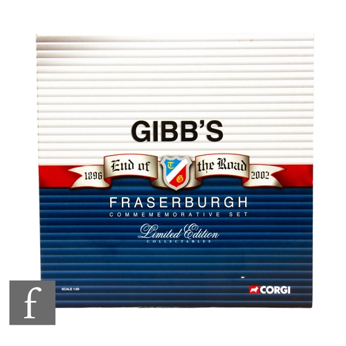 398 - A Corgi CC99125 Gibb's of Fraserburgh The End of the Road 1:50 scale gift set, comprising three trac... 