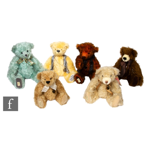 307 - Six Dean's Rag Book teddy bears, Fuzzy, limited edition 176 of 1500, Billy, limited edition 55 of 30... 