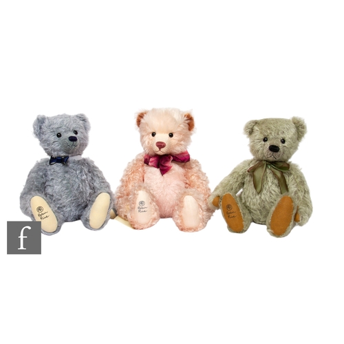 310 - Three Robin Rive teddy bears, Olive, limited edition 5 of 300, Miss Pink, limited edition 63 of 100,... 