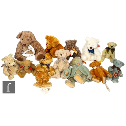 313 - A collection of assorted teddy bears, comprising Hermann Theo, limited edition 155 of 100, Steiff 07... 