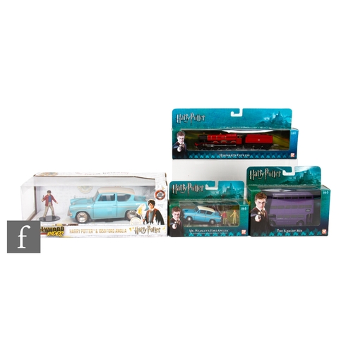 262 - A collection of Harry Potter diecast models, Hollywood Rides Harry Potter & 1959 Ford Anglia, Co... 