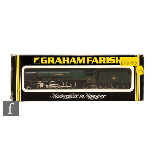 349 - An N gauge Graham Farish 1814 4-6-2 BR green Duchess Class 'King George VI' locomotive, boxed.PLEASE... 