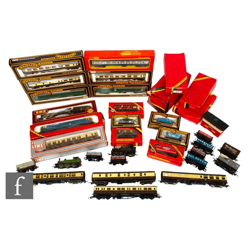 354 - A collection of OO gauge model railway, by Hornby, Mainline, Airfix and similar, to include three bo... 