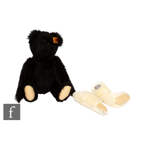 318 - A Steiff 002519 Clip Apart Teddy Bear, black mohair, with magnetic joints in limbs and head allowing... 