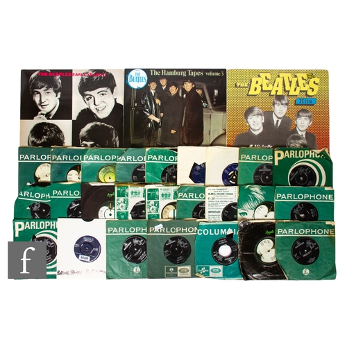 65 - The Beatles - A collection of LPs and 7 inch singles to include The Beatles Hits, BRS, unofficial re... 